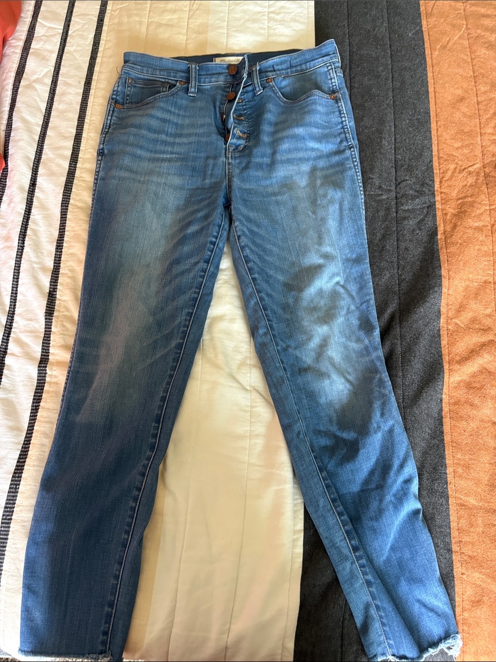 Madewell Blue Skinny Button-Fly Jeans
